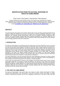 Identification from the Natural Response of the Vasco da Gama Bridge