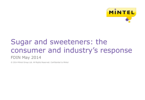 Sugar and sweeteners: the consumer and industry`s response