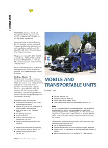 Mobile and transportable units