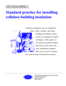 Standard practice for installing cellulose building insulation