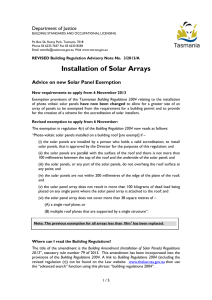 Building Regulations for the Installation of Solar Panels for Electricity
