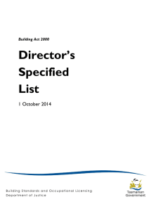 Director`s Specified List