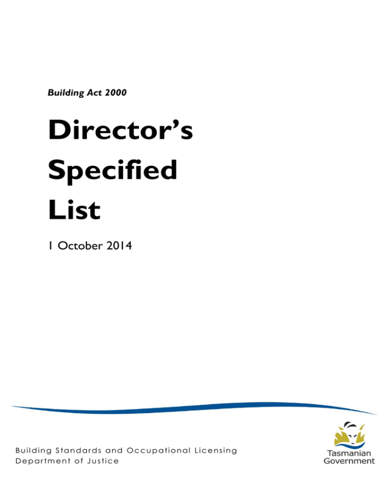 Director s Specified List