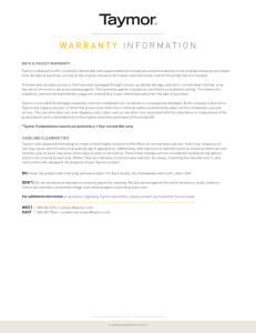 Warranty Certificates