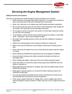 Servicing The Engine Management System
