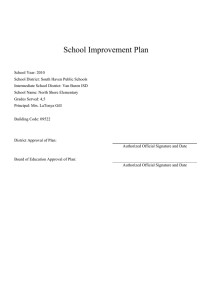 School Improvement Plan - North Shore Elementary