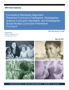 Connecticut Standards Alignment: Preschool Curriculum Framework