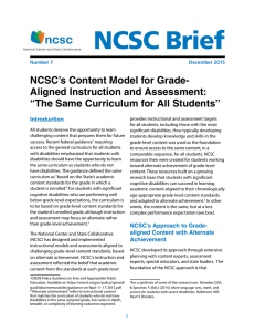 NCSC`s Content Model for Grade