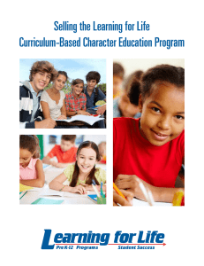 Selling the Learning for Life Curriculum