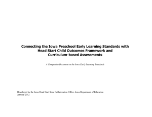 Revised Early Learning Standards AND Head Start Child Outcomes