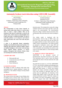 Automatic broken track detection using LED-LDR