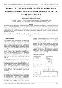 automatic collision detection for an autonomous