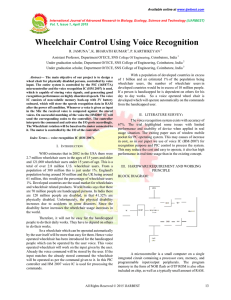 Wheelchair Control Using Voice Recognition