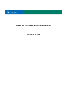 Private Mortgage Insurer Eligibility Requirements