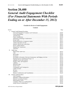 General Audit Engagement Checklist