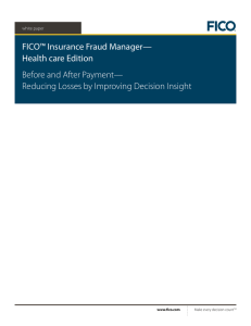 FICO Insurance Fraud Manager—Healthcare Edition