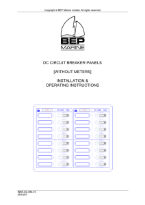DC CIRCUIT BREAKER PANELS [WITHOUT METERS