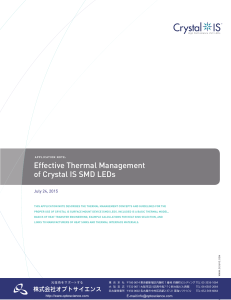 Effective Thermal Management of Crystal IS SMD LEDs