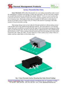 Thermal Management Products Surface Mountable Heat Sinks