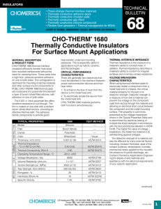 CHO-THERM® 1680 Thermally Conductive Insulators For Surface