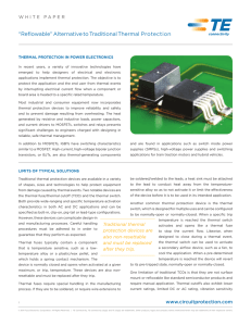 “Reflowable” Alternative to Traditional Thermal Protection