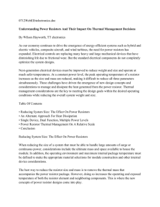 Understanding Power Resistors And Their Impact On Thermal