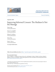 Improving Informed Consent: The Medium Is Not the Message