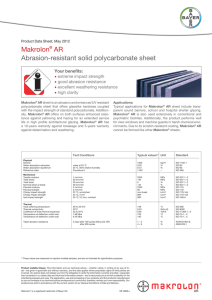 Makrolon® AR Abrasion-resistant solid