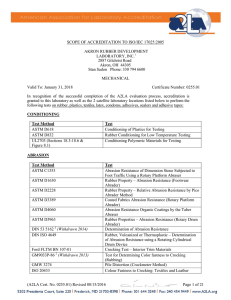 (A2LA Cert. No. 0255.01) Revised 08/15/2016 Page 1 of 21 SCOPE