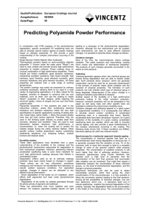 Predicting Polyamide Powder Performance