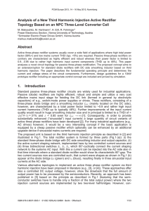 Analysis of a New Third Harmonic Injection Active Rectifier Topology