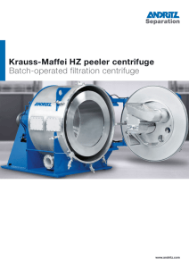 Krauss-Maffei HZ peeler centrifuge