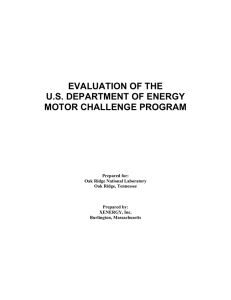 Evaluation of the US Department of Energy Motor