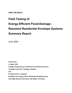 Field Testing of Energy-Efficient Flood-Damage