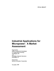 Industrial Applications for Micropower