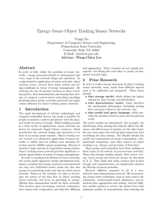 Energy-Aware Object Tracking Sensor Networks