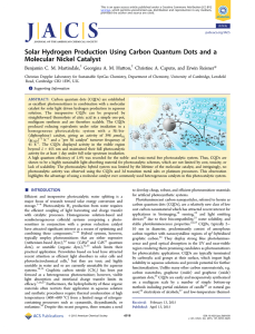 Solar Hydrogen Production Using Carbon
