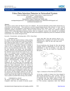 False-Data Injection Detector in Networked System