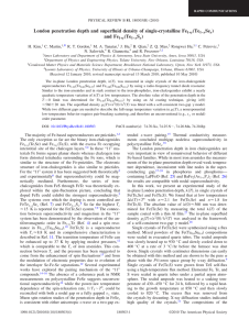 from iastate.edu - Superconductivity and Magnetism Low