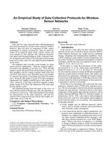 An Empirical Study of Data Collection Protocols for Wireless Sensor