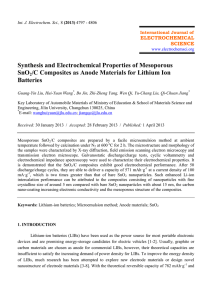 Synthesis and Electrochemical Properties of Mesoporous SnO2/C