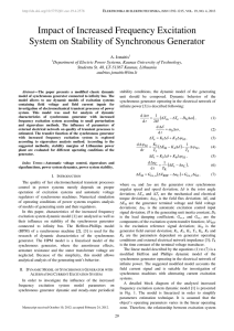 Impact of Increased Frequency Excitation System on Stability of