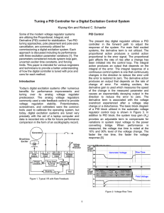 Tuning a PID Controller for a Digital Excitation Control System