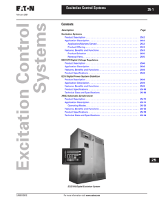 Excitation Control Systems