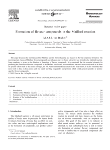 Formation of flavour compounds in the Maillard reaction