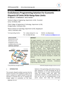 evolutionary programming solution for economic dispatch of units