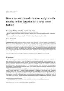 Neural network based vibration analysis with novelty in data