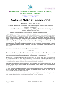 Analysis of Multi-Tier Retaining Wall