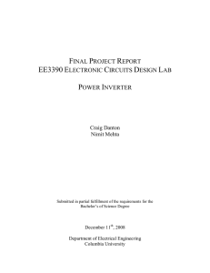 final project report ee3390 electronic circuits design lab power inverter