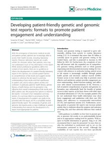 Developing patient-friendly genetic and genomic test reports